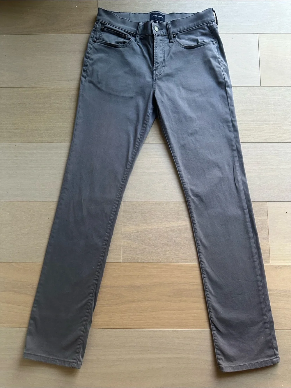 Lucky Brand Men's Charcoal Gray Chino Pants Size 30 x 34